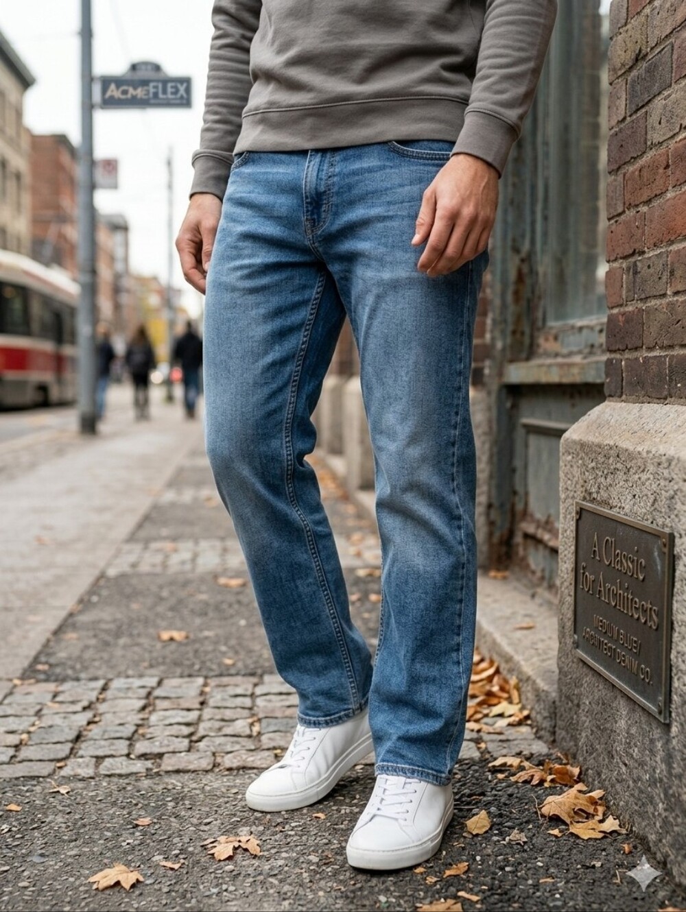 ARCHITECT Activeflex Slim Fit Medium Blue Jeans